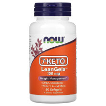 NOW Foods 7-KETO LeanGels Метаболит ДГЭА для управления весом 100 мг 120 гелевых капсул