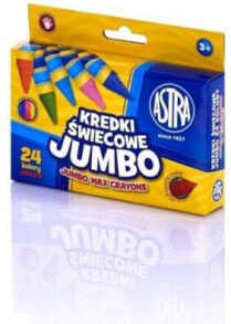 Купить цветные карандаши для рисования для детей ASTRA: Astra Kredki świecowe Jumbo 24 kolory