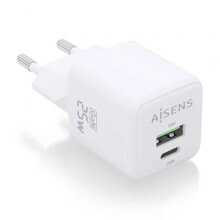 AISENS ASCH-25W2P014-W USB-A And USB-C Wall Charger