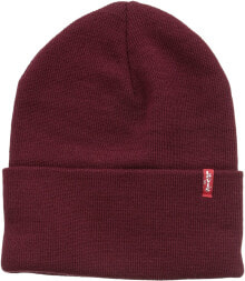 Levi's Men's Slouchy Red Tab Beanie Knitted Hat