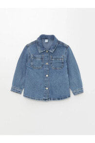 LCW baby Basic Uzun Kollu Erkek Bebek Jean Gömlek