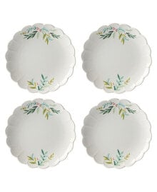 Lenox french Perle Berry Holiday Accent Plate Set, Set of 4