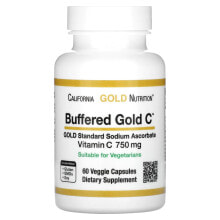California Gold Nutrition, Buffered Gold C, GOLD Standard Sodium Ascorbate (Vitamin C), 750 mg, 60 Veggie Capsules