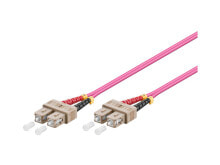 Кабели и разъемы для аудио- и видеотехники alcasa 5m SC/SC волоконно-оптический кабель OM4 Фиолетовый LW-805SC4