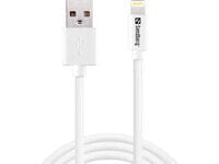 SANDBERG USB>Lightning MFI 1m SAVER - 1 m - Lightning - USB A - Male - Male - White