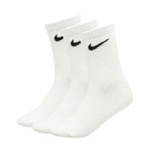 Женские кроссовки мужские носки высокие белые 3 пары Nike Everyday Lightweight Crew 3Pak M SX7676-100