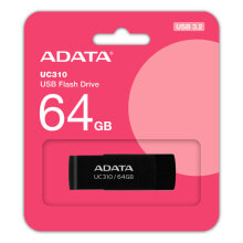 ADATA UC310 - 64 GB - USB Type-A - 3.2 Gen 1 (3.1 Gen 1) - 100 MB/s - Swivel - Black
