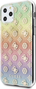 Guess Guess iPhone 11 Pro GUHCN58PEOML wielokolorowe hard case Iridescent 4G Peony