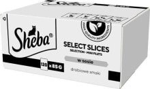 Купить влажные корма для кошек Sheba: Sheba SHEBA Selection Select Slices Drobiowe smaki w sosie - Mokra karma dla kota 120x85g