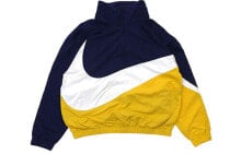 Nike ANORAK WOVEN JACKET YELLOW/NAVY Logo夹克 男款 蓝色 / Куртка Nike ANORAK WOVEN JACKET YELLOWNAVY AT4489-417