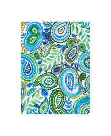 Trademark Global regina Moore Blue and Green Paisley II Canvas Art - 20