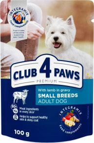 Купить влажные корма для собак Club 4 Paws: Club 4 Paws C4L PIES JAGNIECINA 100G SASZETKA 000687/6346