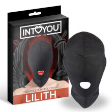 Маска или ошейник для БДСМ INTOYOU BDSM LINE Lilith Incognito Mask with Opening in the Mouth Black