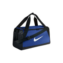 Мужские спортивные сумки Мужская спортивная сумка синяя черная текстильная маленькая для тренировки с ручками через плечо  Nike Brasilia Small BA5335