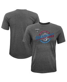 Fanatics youth Boys Branded Heathered Gray Colorado Avalanche 2022 Stanley Cup Champions Tri-Blend T-shirt