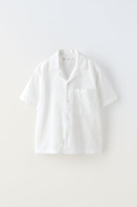 Linen and cotton blend shirt