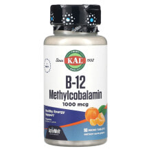 B-12 Methylcobalamin, Tangerine, 1,000 mcg, 90 Micro Tablets