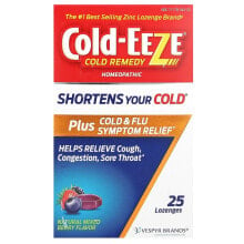 Cold Remedy, Homeopathic Plus Cold & Flu Symptom Relief, Natural Mixed Berry, 25 Lozenges