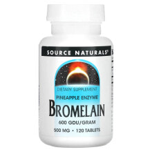 Пищеварительные ферменты Source Naturals, Бромелаин 2000 ГДУ / г, 500 мг, 60 таблеток