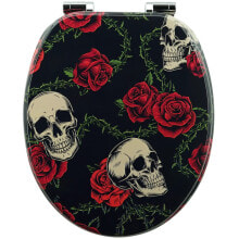 Premium Wc Sitz - Rose Skull