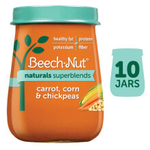 Детское пюре детское пюре Beech-Nut 10 шт, морковь, кукуруза и нут, от 8 месяцев и выше