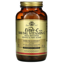 Солгар, Ester-C Plus, витамин C, 500 мг, 250 растительных капсул