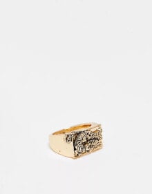 Купить мужские аксессуары Icon Brand: Icon Brand stealth signet ring in gold