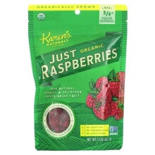 Сушеные фрукты и ягоды карэнс Нэчуралс, Organic Just Raspberries, органическая малина, 42 г (1,5 унции)