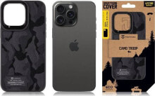 Tactical Tactical Camo Troop Cover for Apple iPhone 15 Pro Max Black standard