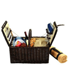 Picnic At Ascot surrey Willow Picnic Basket with Blanket - Service for 2