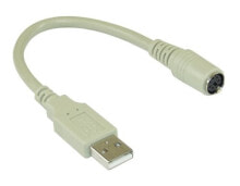 Computer connectors and adapters 33102 - USB A - PS/2 - 0.2 m - Beige