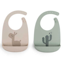 DONE BY DEER Silicone Bib 2 Pack Lalee