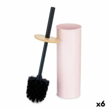 Щетка для унитаза Розовый Металл Бамбук Пластик 9,5 X 27 X 9,5 cm (6 штук)