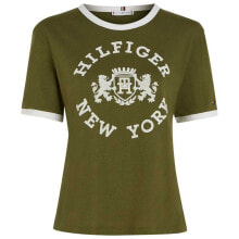 TOMMY HILFIGER Varsity Flock Regular Fit Short Sleeve T-Shirt