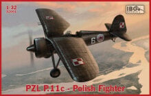 Товары для создания поделок и аппликаций для детского творчества ibg Plastikowy model do sklejania PZL P.11c Polish Fighter 1/32