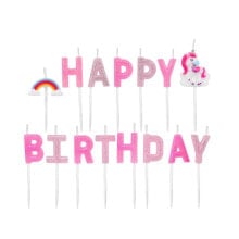 ATOSA Set Happy Birthday Unicorn Candle