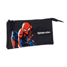 Triple Carry-all Spiderman Hero Black 22 x 12 x 3 cm