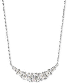 Купить ювелирные кулоны и подвески Arabella: Arabella cubic Zirconia Heart 18" Statement Necklace in Sterling Silver