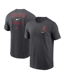 Nike men's Charcoal Arizona Diamondbacks Logo Sketch Bar T-shirt