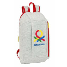 Casual Backpack Benetton Pop Grey 22 x 39 x 10 cm Mini