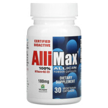 Чеснок allimax, 100% Allicin Powder Capsules, 180 mg, 30 Vegetarian Capsules