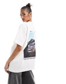 Купить женские футболки и топы The Couture Club: The Couture Club photographic back t-shirt in off white