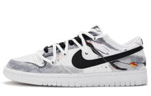 【定制球鞋】 Nike Dunk Low Retro 水墨丹青 中国风 解构鞋带 手绘喷绘 低帮 板鞋 男款 黑色 / Кроссовки Nike Dunk Low DJ6188-101