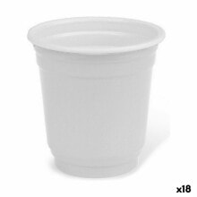 Set of Shot Glasses Algon Reusable White Plastic 72 Pieces 50 ml (18 Units)