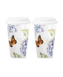 Lenox butterfly Meadow Thermal Travel Mugs, set of 2