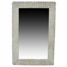Wall mirror DKD Home Decor Crystal Natural Colonial Mango wood Stripped (63,5 x 3 x 94 cm)