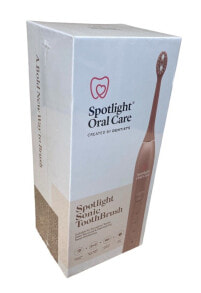 Spotlight Sonic Toothbrush: Gentle Plaque Removal, 3 Speeds, Rose Gold,