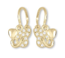 Ювелирные серьги children´s butterfly earrings made of yellow gold 239 001 01005