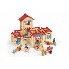 Action Figures Jeujura The Wooden Castle Fort 300 Pieces Playset