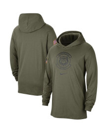 Nike men's Olive Georgia Bulldogs Military-Inspired Pack Long Sleeve Hoodie T-shirt